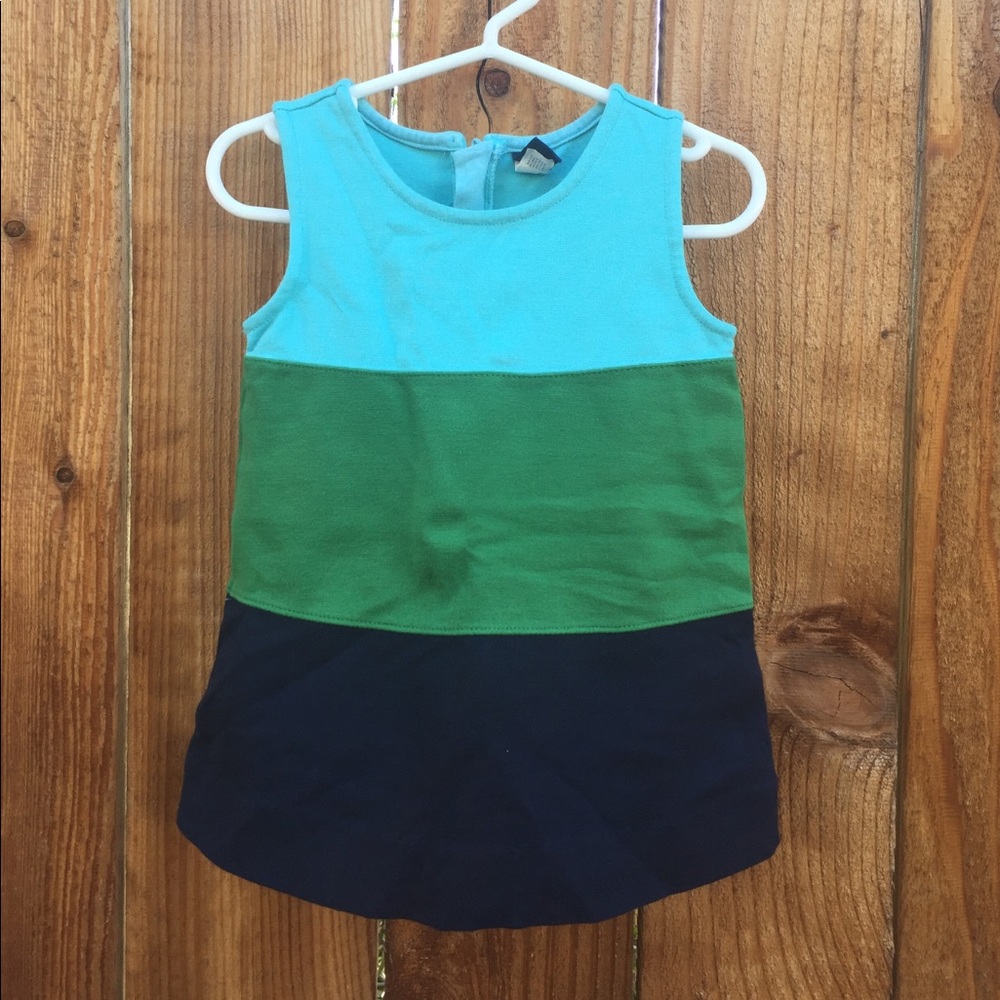 Baby Gap color block A line striped dress 12-18m